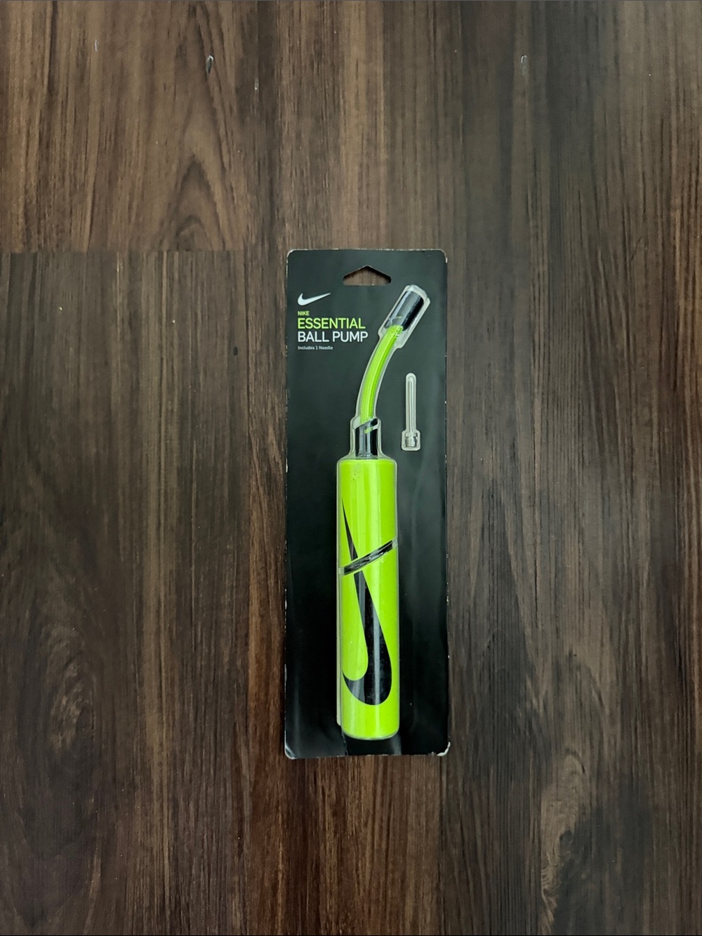 Nike Neon Green Mini Ball Pump with Nozzle